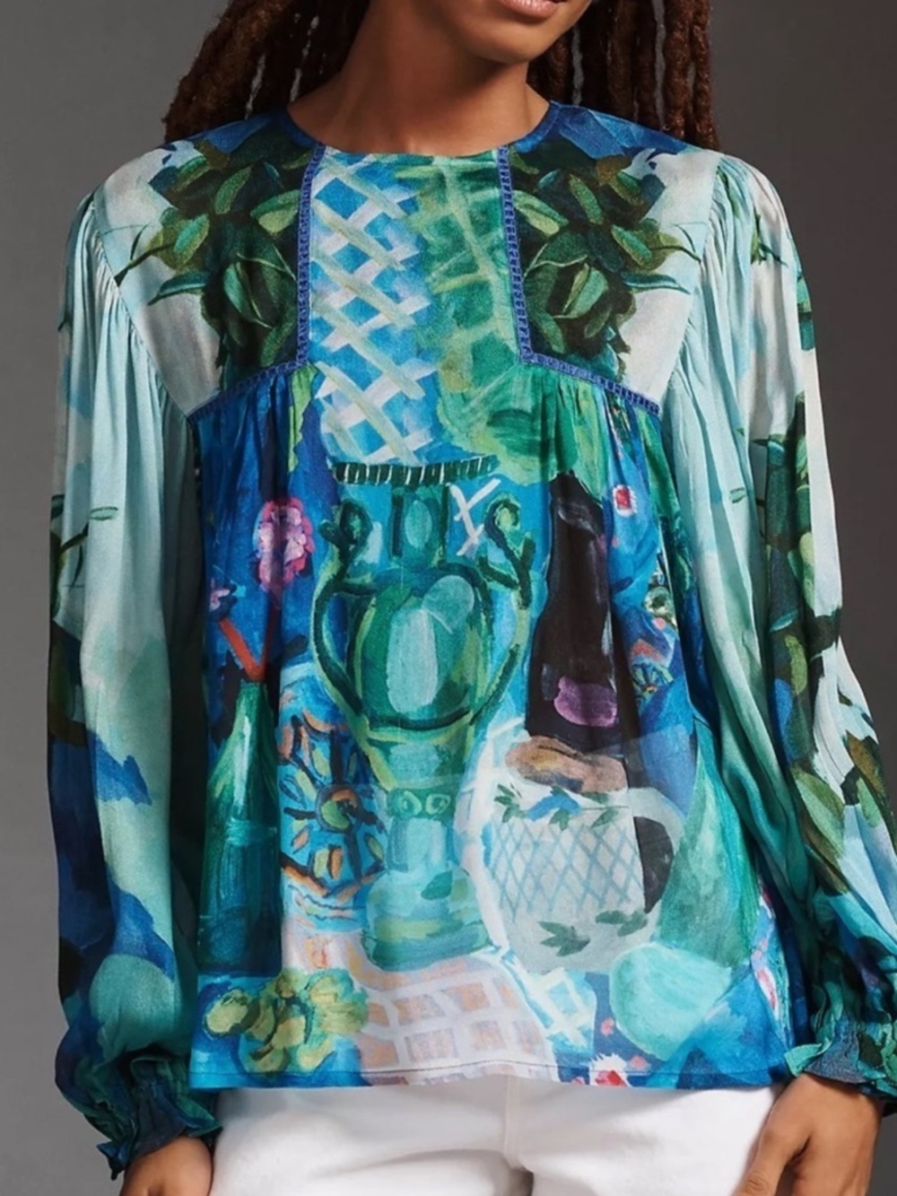 Anthropologie Bl^nk Miranda Peasant Blouse 2X